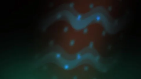 Glowing blue dots on dark background. Stock Footage 340016706