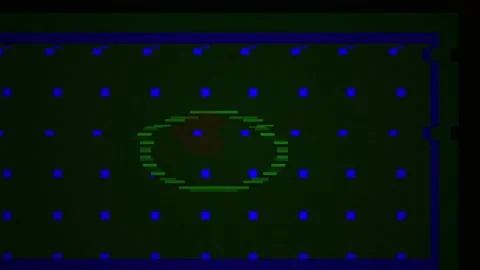 Glowing blue dots on screen display. Stock Footage 334335704