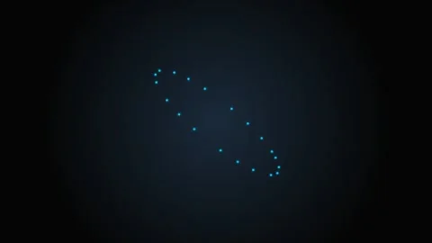 A glowing blue dotted circle floating against a dark minimalist background Stock-Footage 339618206