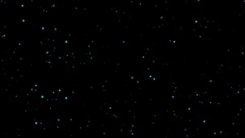 Glowing Blue Dust Particles and Cosmic Floating Stars Loop Stock Footage 346334327
