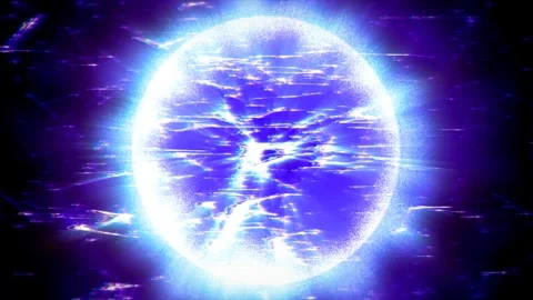 Glowing Blue Energy Sphere Force Field Stock Footage 340529245