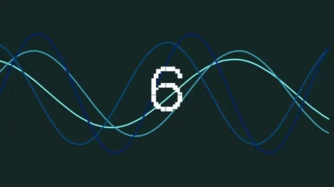 Glowing Blue Equalizer Sound Wave Visualizer Audio Graphic Background Stock Footage 342092649