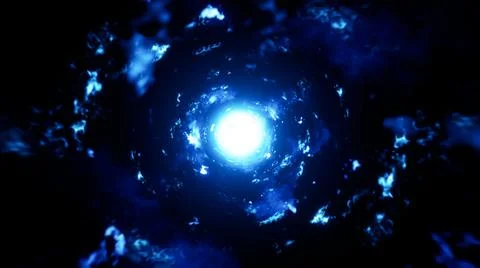 Glowing Blue Fire Energy Effect Background Stock Illustration