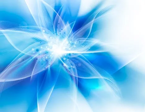 Glowing blue flower Stock Illustration
