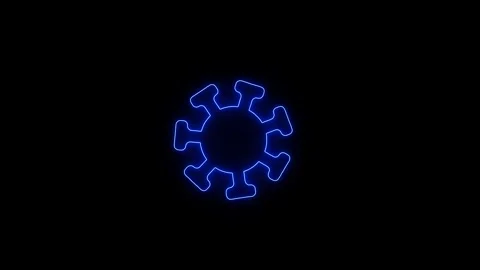 Glowing Blue Gear Animation Stock Footage 332468373
