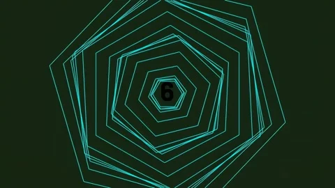 Glowing blue geometric hexagon network pattern, abstract digital tech backg.. Stock Footage 342093766