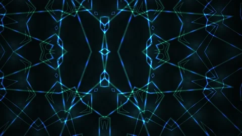 Glowing Blue Geometric Network Patterns. Stock Footage 335109075