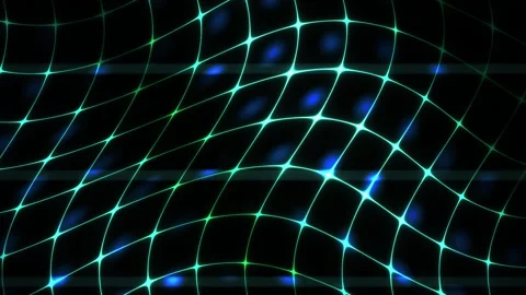 Glowing blue green grid pattern. Stock Footage 340016856