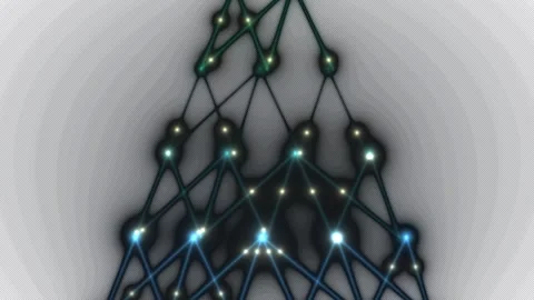 Glowing Blue Green Network Lines Seamless Loop Stock Footage 340543861