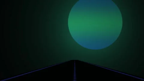 Glowing blue green orb in dark space. Stock Footage 335514611