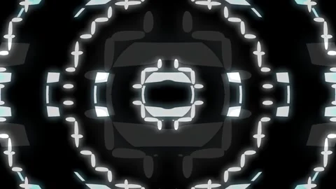 Glowing Blue Grid: Digital Art Loop Video stock 269121301