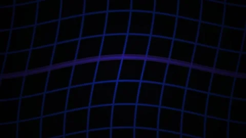 Glowing blue grid with purple sphere. Stock Footage 340016958