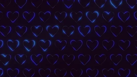 Glowing blue heart pattern on black background 스톡 동영상 322797488