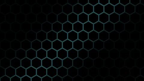 Glowing Blue Hexagon Tech Background Stock Footage 341708514