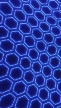 Glowing blue hexagonal pattern forming a futuristic technology-inspired bac.. 스톡 일러스트