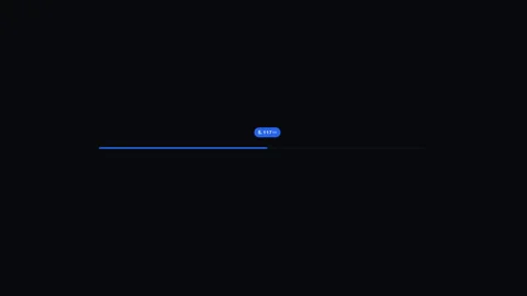Glowing blue light on black background. Video stock 336964066