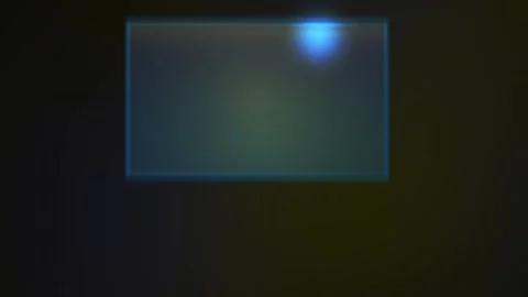 Glowing blue light on a dark background with a rectangle. Stock Footage 335514931