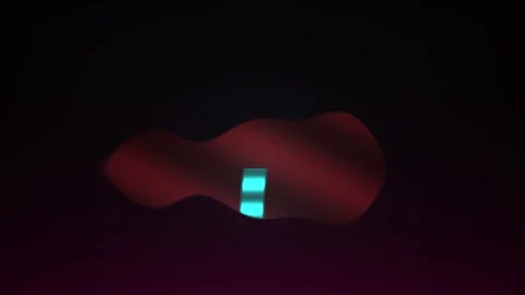 Glowing blue light in dark background with red clouds. Stock Footage 335950797