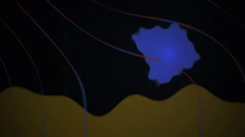 Glowing blue light in darkness landscape. Stock Footage 335354298