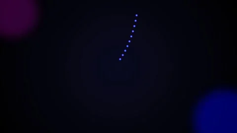 Glowing blue light dots swirl in a mesmerizing spiral pattern Stock Footage 345617700