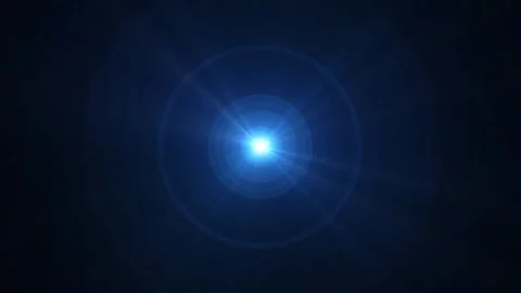 Glowing Blue Light Flare with Circular Rays Loop Vidéo 315617114