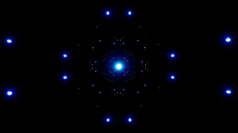 Glowing Blue Light Glitters in Space Background Stock Illustration