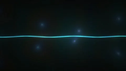 Glowing blue light line with bokeh effect on black background. Stock Footage 337461674