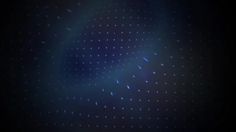 Glowing Blue Light Particles Forming Dynamic Abstract Motion Pattern on Dar.. Stock Footage 344720566
