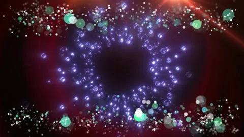 Glowing blue light particles moving in circular motion creating a dynamic abstra 스톡 동영상 335670479
