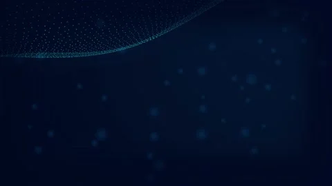 Glowing blue light particles undulate in a seamless loop Stock Footage 341665648