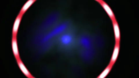 Glowing blue light in red circle. Stock Footage 334877206