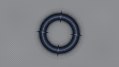 Glowing Blue Light Ring Seamless Loop Stock Footage 340634534