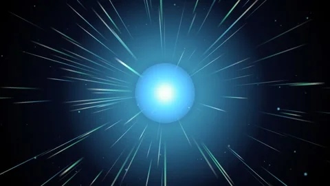 Glowing blue light speed effect with radiating starburst lines for futurist.. Vidéo 348115590