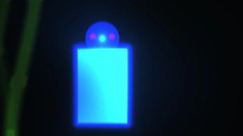 Glowing blue light technology. Stock Footage 336229705