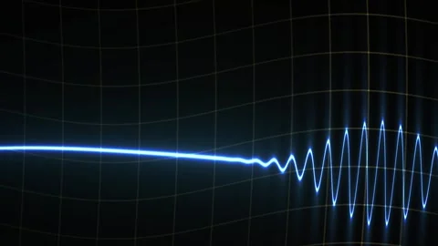 Glowing blue light wave technology background. Stock Footage 335109206