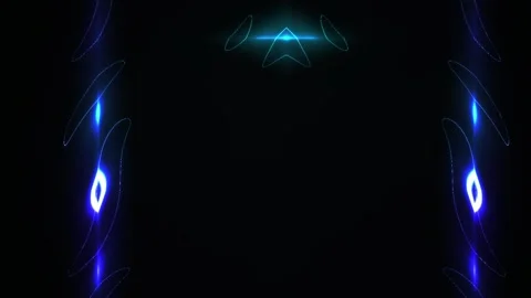 Glowing blue lights on a dark background with a futuristic ambiance and abs.. Stock Footage 337461962
