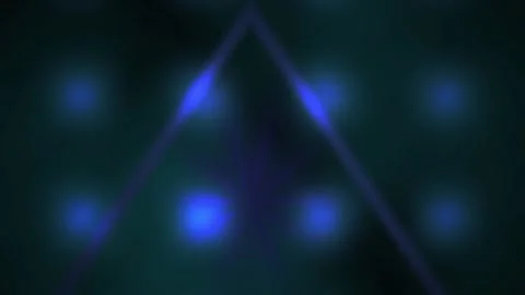 Glowing blue lights in triangle formation. Stock Footage 336695696