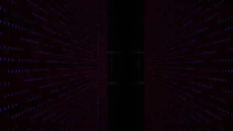 Glowing Blue Lines on Black Background. Stock Footage 335109310