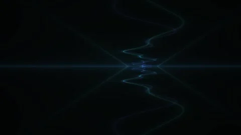 Glowing blue lines on black background with white space. Stock Footage 337461927