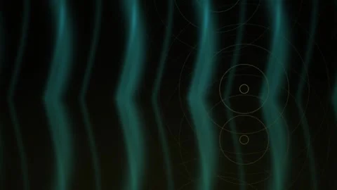 Glowing blue lines on black background with wave patterns. Stock Footage 337506734