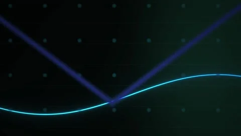 Glowing blue lines intersecting curves technology. Stock Footage 340017356