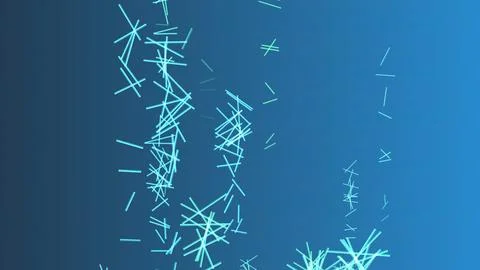 Glowing blue lines scattered on dark blue background Stock Illustration