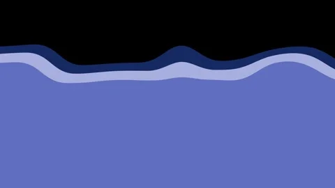 Glowing Blue Liquid Wave Motion in Dark Minimalist Abstract Background Stock Footage 339076794