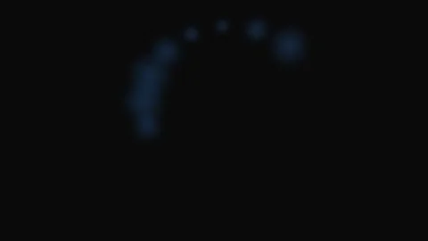 A glowing blue loading animation icon spinning against a solid black backgrou Stock Footage 339617065