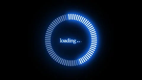 Glowing Blue Loading Circle on Black Background Stock Footage 316711273