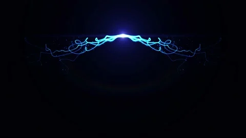Glowing blue magic particle trail animation. Stock Footage 236805476