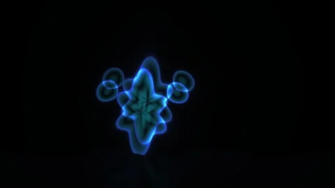 Glowing blue microorganism under microscope. Stock Footage 337461984