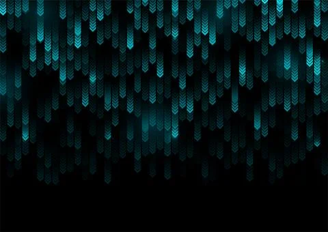 Glowing blue minimal arrows elements abstract geometric background Stock Illustration