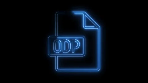 Glowing Blue Neon C D P File Icon Isolated on Black Background Futuristic D.. Stock Footage 314556821