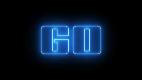 Glowing Blue Neon Countdown 3 2 1 Go Alpha Looping Animated Video Stock Footage 309166541
